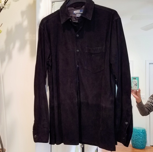 Authentic Polo Ralph Lauren 100% Suede Men's Shirt - Picture 2 of 5